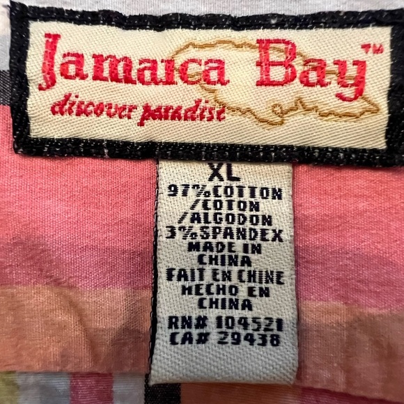 JAMAICA BAY SIZE XL LADIES SHIRT MULTI-COLORED VERTICAL STRIPES - Picture 4 of 7